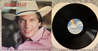 George Strait – Right Or Wrong ; 1983 LP VG++  1ST PRESS - Image 1 of 4