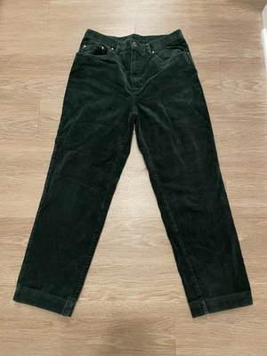 De Colección Ralph Lauren Verde Pana Para Mujer’s 12 Pantalones de tiro alto Elastizados Cremallera Foto 1 de 4