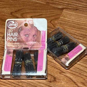 Vintage Goody BOBBY PINS Hair Pins Ball Ends Silver Pageant - Picture 1 of 5