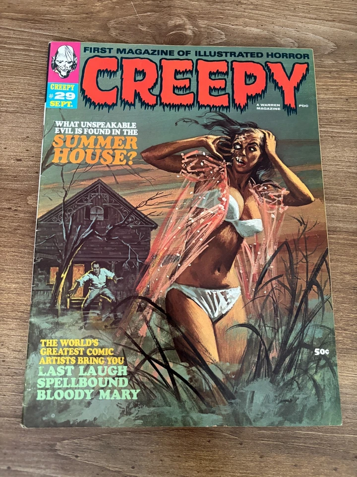 Creepy # 29 VF revista de quadrinhos terror monstro medo assustador 5 J343 - Imagem 1 de 2