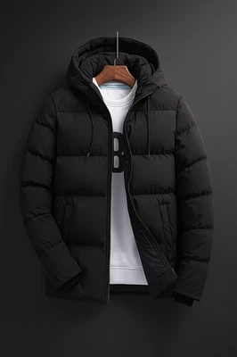 Men Winter Hooded Puffer Jacket Thick Warm Parka Coat Casual Outwear - Image 1 of 4