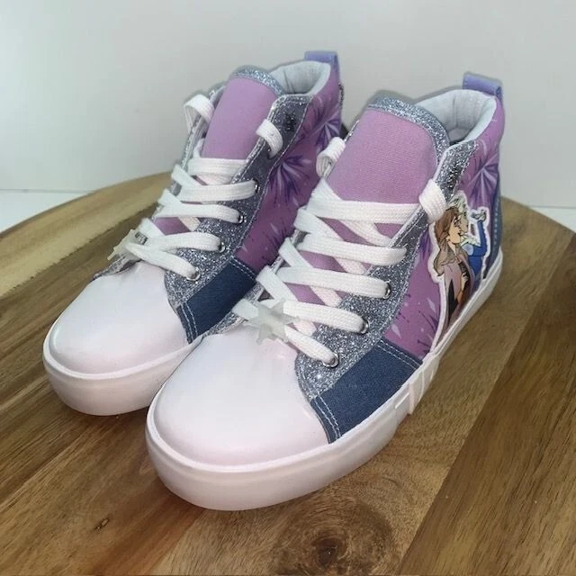 NUEVAS Tenis Ground Up Disney Frozen-Anna/Elsa Hi Top Niña Grande Talla 3 Foto 1 de 4