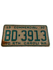 Vintage 1992 north carolina commercial license plate BD-3913