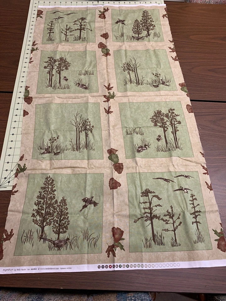 Bloques de paneles verdes "Migración" de Holly Taylor para edredón de costura de tela Moda Foto 1 de 1