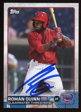 2015 Topps Pro Debut ROMAN QUINN Signed Card autograph AUTO PHILLIES RAYS