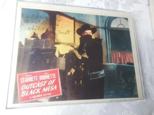 "Tarjeta de vestíbulo de colección Charles Starret Durango autografiada a mano ""Outcast of Black Mesa" - Imagen 1 de 2