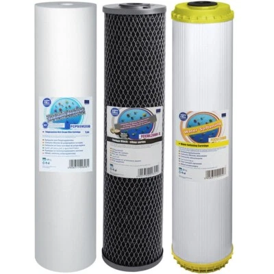 Aquafilter Set of 3 Replacement Filters Whole House Water Purifier Softening 20" - Image 1 of 2