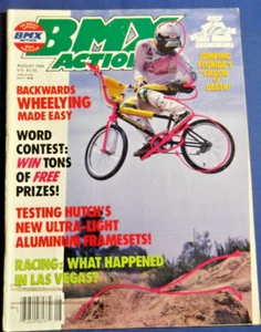 BMX ACTION MAGAZINE-AUG 1986  USBA LAS VEGAS  DARRELL YOUNG  HUTCH JR  LIL HOLES - Picture 1 of 7