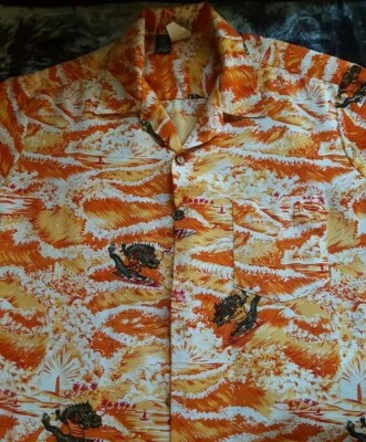 Dragón Surf Abotonado Talla L Pequeño Desgarro a Cada Lado  Foto 1 de 4