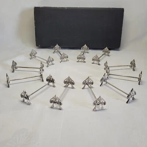 06K33 Box 12 Messerhalter Metall Silbern Art Deco WMF Ox 1900 - Foto 1 di 15