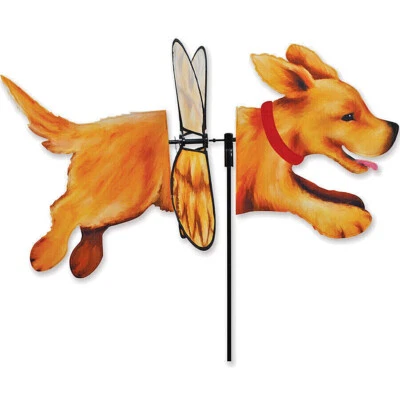 Wind Spinner Golden Retriever Deluxe Size 27.5"x 16" x 18" + Pole + Ground Stake - Image 1 of 3