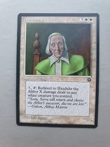 Hazduhr the Abbot, MTG Homelands (1995) Rare White Creature NM - Picture 1 of 2