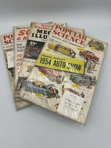 4x Vintage 1950s & 1960s Popular Science & Mechanics Magazines Various Titles - Picture 1 of 9