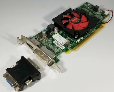 AMD HD 6450 Slim SFF 1GB Video Card Plus DVI to VGA Adapter Windows 10 GPU - Image 1 of 4