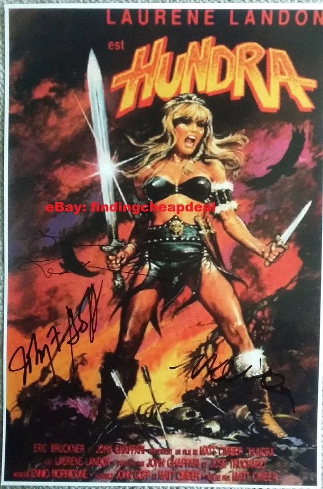 HUNDRA MOVIE SIGNED LAURENE LANDON+CIMBER+GOFF POSTER 12x18 REPRINT WONDER WOMAN - Image 1 of 1