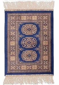 BUKAN ART SILK BLUE PERSIAN THIN TRADITIONAL TABLE DECORATIVE MAT 35x55cm **NEW* - Bild 1 von 1