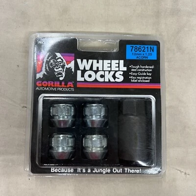 Gorilla 78621N Acorn 开放式镀铬轮锁(12 毫米 X 1.25 螺纹尺寸) — 第 1/3 张图片