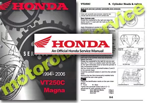 Honda VT250 MAGNA Service Workshop Manual VT250C S 250 V-Twin V25 M2 Shop MC29 - Picture 1 of 2