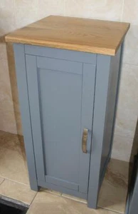 Oak Grey Laundry Bin Hydraulic Damper | Oak Top Laundry Basket H75 x D35 x W35cm - Picture 1 of 4