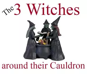 N Scale Witches 3 Gathered around their Cauldron Make a Scene 1/160 Painted - Picture 1 of 1