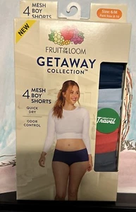 Fruit Of The Loom Women Boyshort Panty 4 Pack Assorted 4DGTWBS1 - Picture 1 of 1