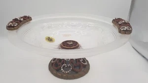 Vintage Masters Of Murano Italy Glass Bowl Vetro Eseguito Table center 31cm - Picture 1 of 10