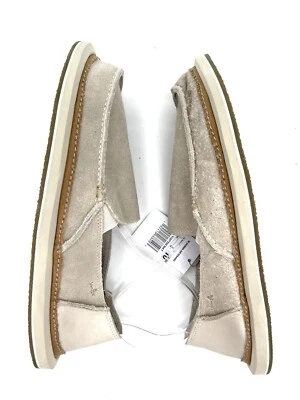 Новые с ценниками замшевые мокасины Sanuk Donna женские 10 бежевые Artesano премиум-класса без шнурков - Изображение 1 из 4