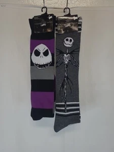 Disney Nightmare Before Christmas Socks Jack Skellington 25th Anniversary 2 Pair - Picture 1 of 4