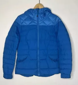 Lululemon Goose Down Light Puffer Jacket Hooded Full Zip Size 6 Blue - Picture 1 of 9