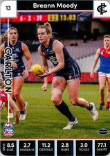 2023 Carlton Blues AFLW TeamCoach Card - Breann Moody