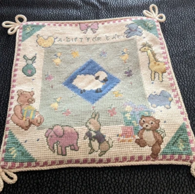 Nueva almohada de punta de aguja de lana Katha Diddel 10 pulgadas regalo oveja para bebé Foto 1 de 3