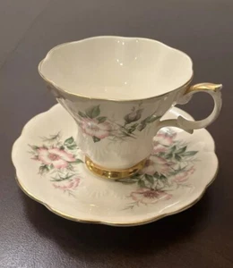 Vintage Royal Albert Friendship Wild Rose Tea Cup & Saucer Floral England - Picture 1 of 8