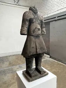 Vintage Mid 20th Century Terracotta Army Warrior Statue - Picture 1 of 7