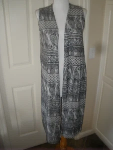 New Women's Long Knit Vest LuLa Roe XS Gray design (T59A) - Picture 1 of 5