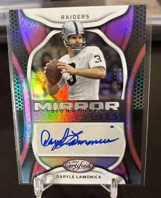 2022 Panini Certified Football Daryle Lamonica Pink Mirror Signatures 33/50 SSP. - Image 1 of 2