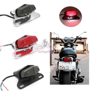 Universal Motorcycle LED License Plate Tai Light Driving Brake Light For Harley - Picture 1 of 12