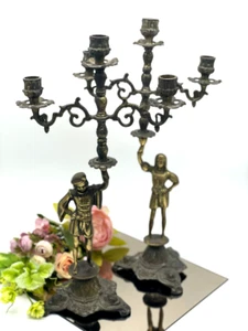 Ein Paar Vintage Kerzenständer aus Metall - Bild 1 von 8