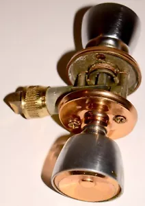 Vintage Weiser Tulpe Durchgang Türknauf Set Kupfer/Chrom Doppel 60er Kostenloser Versand - Bild 1 von 6