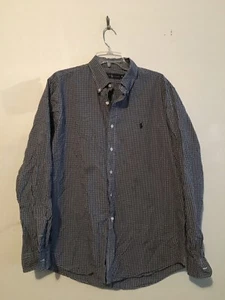 Ralph Lauren Gr. XL Herrenhemd schwarz weiß kariert kariert Knopfleiste - Bild 1 von 2