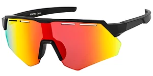 Kids Wrap Sports Shield Baseball Cycling Sunglasses Multi Color Mirror 36TRV - Picture 1 of 8