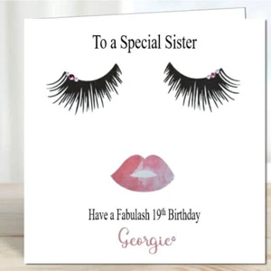 Personalised Birthday Card Daughter Granddaughter Sister Niece Friend Girls - Picture 1 of 5