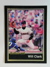WILL CLARK 1991 LARGE Black Border Gold BALLSTREET Card #57 _ Green Back