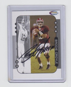 Brodie Croyle Signed 2005 Showcase Prospects Alabama Rookie Card RC Autographed