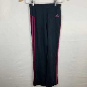 Adidas Climalite Girls Athletic Track Pants, Size Girls Large-14 Gray Pink - Picture 1 of 7