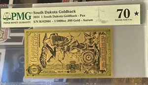 PMG South Dakota Goldback 1/1000 Grade 70* - Picture 1 of 4