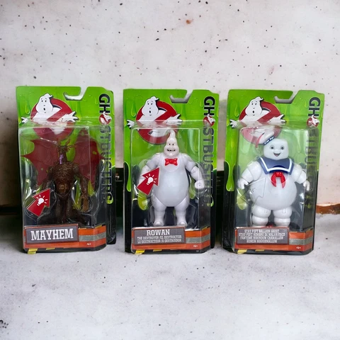 2016 Lot Of 3 Ghostbusters ~ Mayhem, Rowan & Stay Puft Glow In The Dark Figures Cover