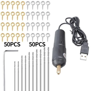 Micro Electric Hand Drill Set for Resin Electrical Pin Vise Kit with Drill Bits - Picture 1 of 11