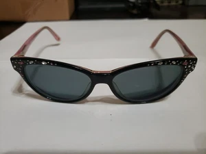 Bebe BB7024 Sunglasses 135 10/13 Black Rose Bejeweled Frames Only A68 - Picture 1 of 15