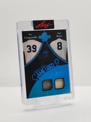 Hoja Espectacular 2025 Yogi Berra + Roy Campanella Reliquia Usada en Juegos /5 🔥 Foto 1 de 2