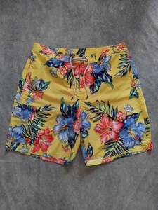 Polo Ralph Lauren Men's Swim Trunks Board Shorts Yellow Floral Sz Large W34-W36 - Picture 1 of 11